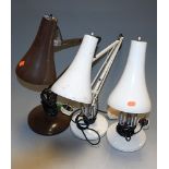 Three anglepoise lamps