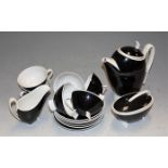 A Modernist German porcelain six-place setting coffee set