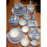A Royal Doulton Tewkesbury pattern H4793 part tea set; together with Spode Clifton pattern part