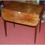 An early 19th century mahogany Pembroke table having single end drawer