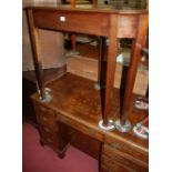 An early 20th century mahogany corner table, w.90cm