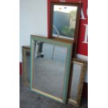 Three various modern rectangular wall mirrors