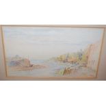G. Fenton - Looe Island, watercolour, and two others by the artist; together with three other