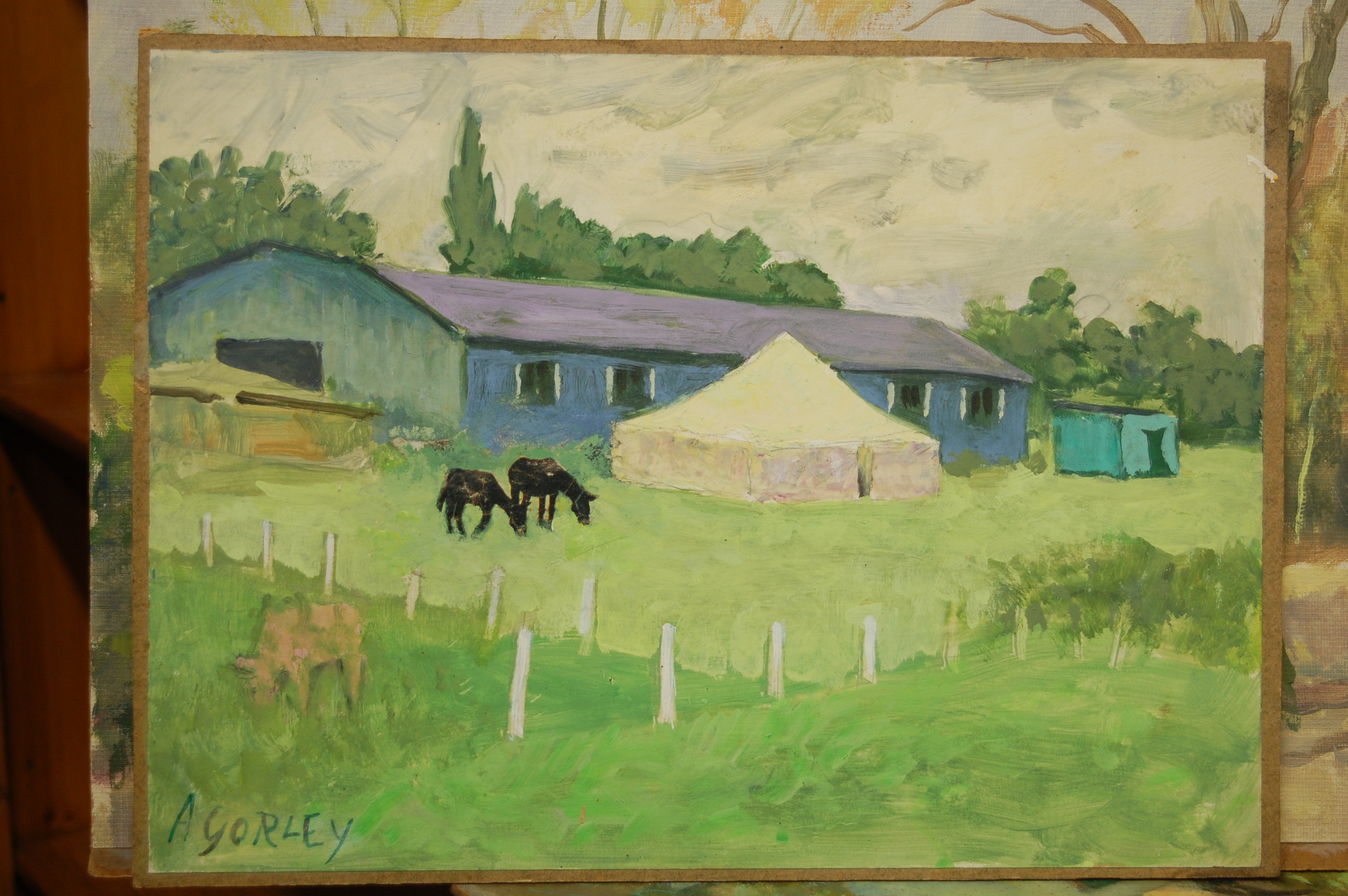 A Gourley - four various oil studies, all unframed - Image 3 of 4