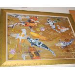 Contemporary school, Fish study, oil on pine panel, 72x90cm