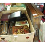 A quantity of bygone effects to include wooden storage boxes, egg rack, tailor's dummy etc