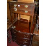 A 19th century mahogany two drawer side table, w.61cm