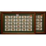 Two framed displays of Players cigarette cards
