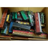 Two boxes containing a quantity of kit built and other 00 gauge railway, rolling stock and