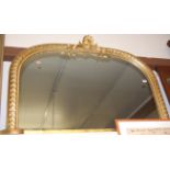 A Victorian style gilt framed overmantel mirror, width 113cm