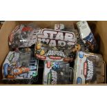 A large box containing a quantity of Star Wars Galactic Heroes Action Figure sets, all appears as