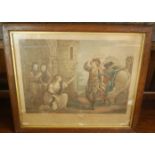 A set of five 19th century Anglo-French colour engravings, depicting scenes with members of the