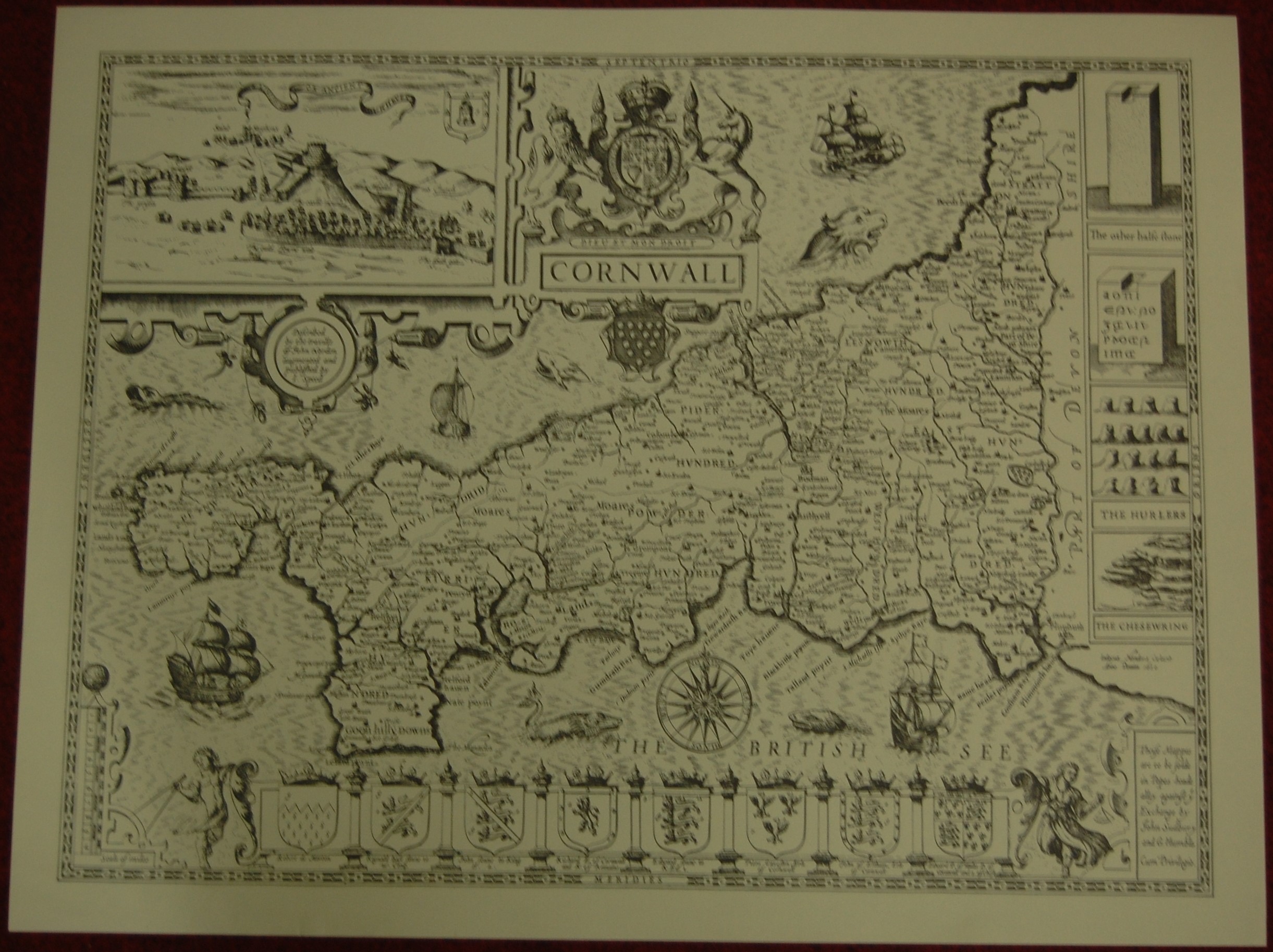 A quantity of reproduction English county maps after John Speed, unframed prints