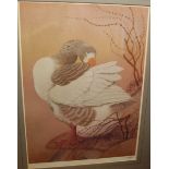 Charles F Tunnicliffe - The Gander, lithograph, with blind stamp, signed in pencil to the margin,