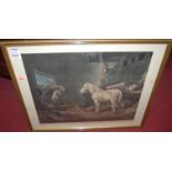 After George Morland - The Farmers Stable, engraving; and one other (2)