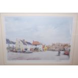 Martin Sexton - market place, Holt, lithograph; Mark Gibbons - Burgh Island, lithograph; and one