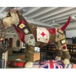 World War One centenary Art Trail - patchwork Airedale Terrier. Did you know patchwork and