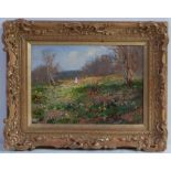 Ernest Charles Walbourn (1872-1927) - Spring, oil on panel, initialled with artist studio stamp,