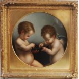After Antonio da Correggio (1489-1534)- Putti with brushes, fragment section from his famous