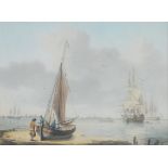 William Anderson (1757-1837) - Southampton Water, watercolour, monogrammed and dated 1791 lower left