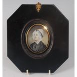 James Sillett (1764-1840) - Head and shoulders portrait of Mrs Elizabeth Banyard, mother of Anne