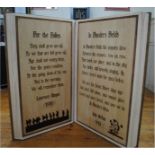 World War One centenary Art Trail - wooden verse book. This poignant book has been made out of