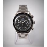 A gentleman's Omega Speedmaster Chronograph Automatic wristwatch, the black dial with baton