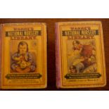 Warne's National Nursery Library, two volumes, circa 1875, approx 11cm x 15cm, ¼ cloth, paper on