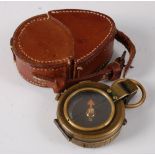 A WW I Verner's pattern brass cased compass stamped J.D.Mc.D, numbered verso 79055 and dated 1917,