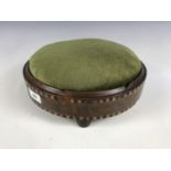 A Victorian cross-banded pad stool