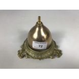 A Victorian brass counter top bell (a/f)