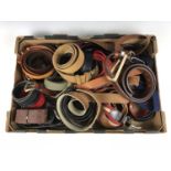 A quantity of leather and other belts