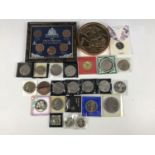 A quantity of QEII commemorative coins etc