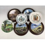 Three Royal Doulton RAF collectors' plates together with four others