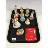 Nine various Royal Doulton Bunnykins figures