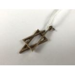 A 9ct gold Star of David pendant