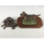 Two Border Fine Arts terrier figurines