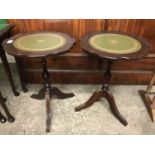 A pair of mahogany wine tables 50 cm