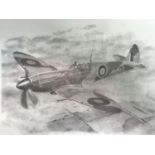 A print depicting an RAF Spitfire