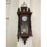 A late 19th Century Vienna wall clock