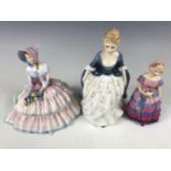 Three Royal Doulton figurines including The Little Bridesmaid, Alison HN2336 and Daydreams HN1731