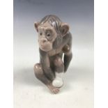 A Lladro 'Painful Monkey' figurine from the Painful Animals series by Juan Huerte, retired 1981