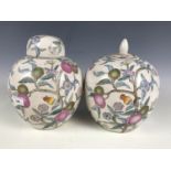 Two large contemporary Chinese ginger jars, 25 cm