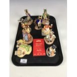 Nine Royal Doulton Bunnykins Shipmates collectors' figures