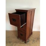 A late 20th Century Chinese hardwood filing cabinet