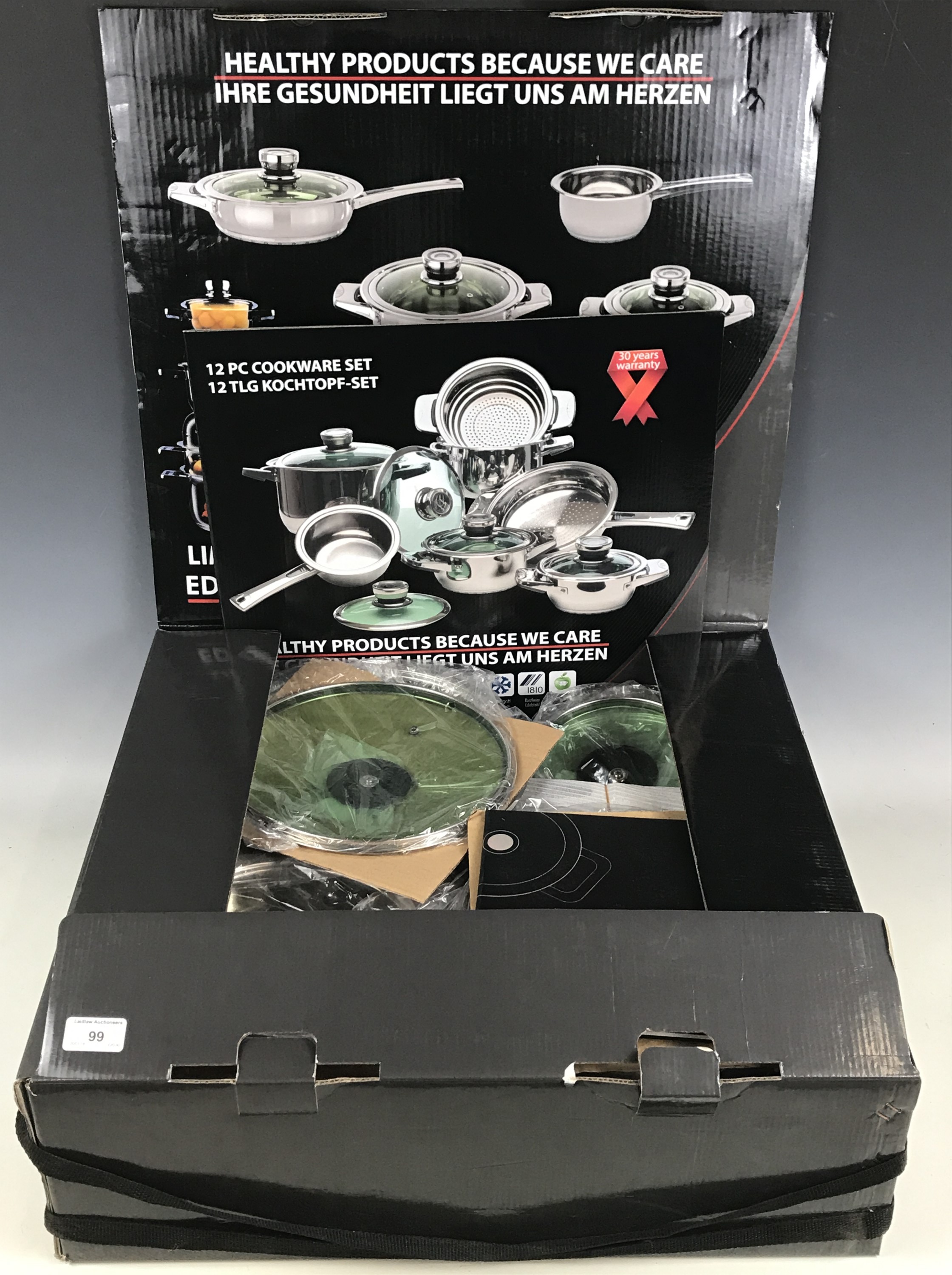 A boxed WMF pan set