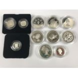 A quantity of QEII silver proof coins