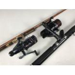 [Fishing] A Shakespeare Beta 9' spinning rod together with a Mitchell 666 F.G. spinning reel and one