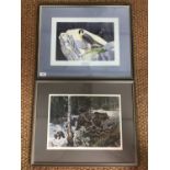 Two limited edition fine art prints, including after Trevor Boyer, A Pair of Peregrine Falcons,