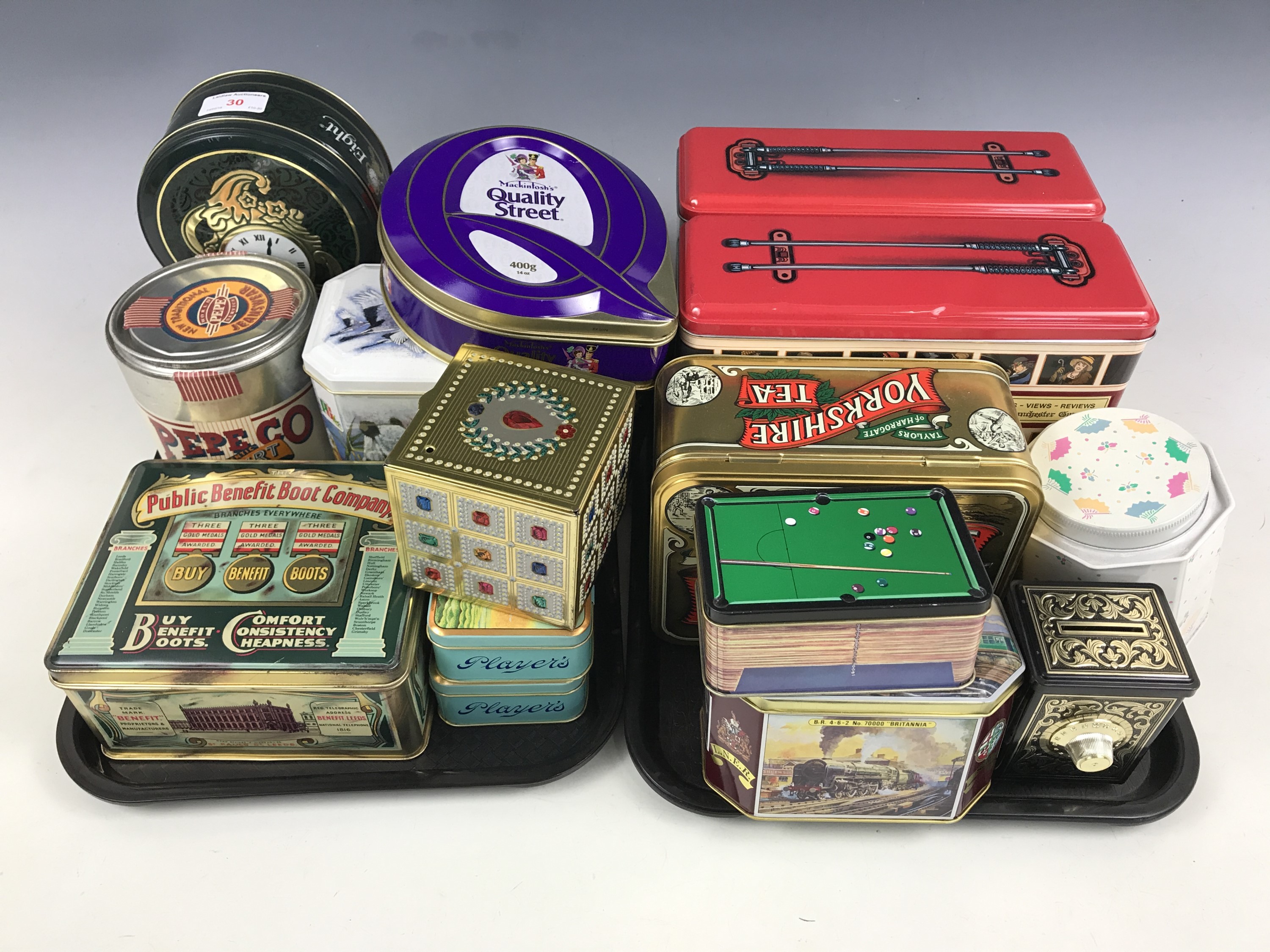 A varied quantity of collectable tins manufactured by Metal Box of Carlisle